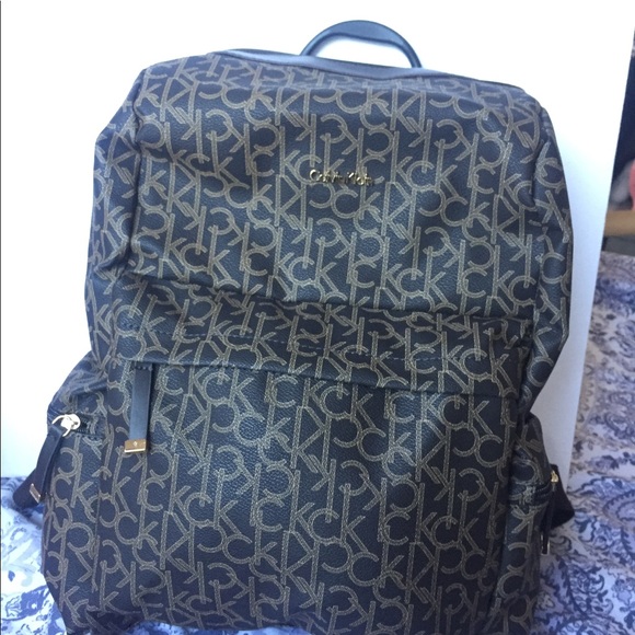 calvin klein backpack monogram